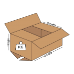 Exportdoos Model 0201 Afmeting: 1200x800/x400/-mm. Zonder handgrepen, in Wit golfkarton en in de kwaliteit bc_golf_light.